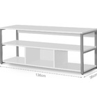 Rack Para Tv Retrô Estilo Industrial Com Pés De Ferro Branco