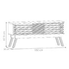 Rack Para Tv Retrô Frisado Beyle 1.5 Naturale Off White