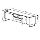 Rack Para Tv Sala Com 2 Prateleiras Em Mdf - Marquina Preto