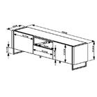 Rack Para Tv Sala Com 2 Prateleiras Em Mdf - Marquina Preto