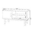 Rack Para Tv Sala Com Painel Retrô 1,10m X 0,55m Até 42"