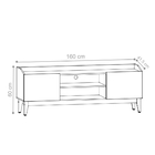 Rack Para Tv Singapura 1.8 Cinza E Noce 2 Portas