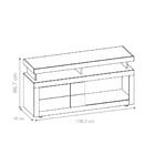 Rack Para Tv Smith Porta Com Friso Decorativo Amarula Carvalho