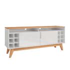 Rack Para Tv Stella 1.3 Branco Noce Com Adega