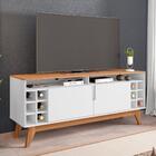 Rack Para Tv Stella 1.3 Branco Noce Com Adega