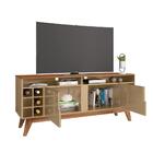 Rack Para Tv Stella 1.3 Champagne Cedro Com Adega