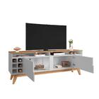 Rack Para Tv Stella 1.6 Branco Noce Com Adega