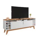 Rack Para Tv Stella 1.6 Branco Noce Com Adega