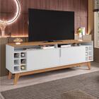 Rack Para Tv Stella 1.6 Branco Noce Com Adega