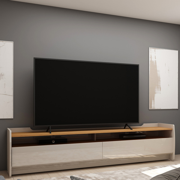 Rack Para Tv Sublime 180 Off White Naturale - Gelius