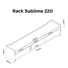 Rack Para Tv Sublime 220 Cinza Off White - Gelius