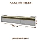 Rack Para Tv Sublime 220 Cinza Off White - Gelius