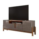 Rack Para Tv Sue Cinza Pérola E Cedro 4 Portas