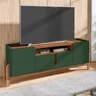 Rack Para Tv Sue Verde Oliva Cedro 4 Portas