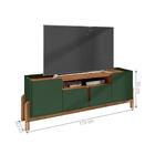 Rack Para Tv Sue Verde Oliva Cedro 4 Portas