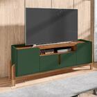 Rack Para Tv Sue Verde Oliva Cedro 4 Portas