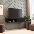 Rack Para Tv Suspenso Até 50 Polegadas Com 1 Porta E 1 Nicho