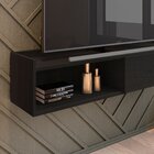 Rack Para Tv Suspenso Até 50 Polegadas Com 1 Porta E 1 Nicho