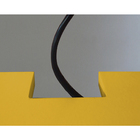 Rack Para Tv Suspenso Bancada Com Nicho E Gaveta Amarelo Laca