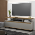 Rack Para Tv Texas Cinamomo/titanium – Móveis Bechara