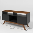 Rack Para Tv Thais Preto Madeira