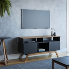 Rack Para Tv Thais Preto Madeira