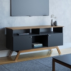 Rack Para Tv Thais Preto Madeira