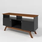 Rack Para Tv Thais Preto Madeira