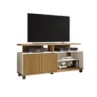 Rack Para Tv Topázio Ripado Cinamomo C/ Off White – Bechara M