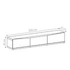 Rack Para Tv Vallery Cinza E Noce 3 Gavetas