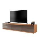 Rack Para Tv Vallery Cinza E Noce 3 Gavetas