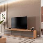 Rack Para Tv Vallery Cinza E Noce 3 Gavetas