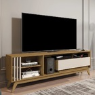 Rack Para Tv Veneto 1.8 Wood Até 72 Polegadas Cumaru/off Whit