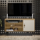 Rack Para Tv Vintage Voella Carvalho Off White