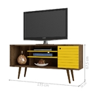 Rack Para Tv Viton Madeira Amarelo