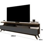 Rack Para Tv Vivare 1.8 Wood Até 72 Polegadas Cedro/cinza – G