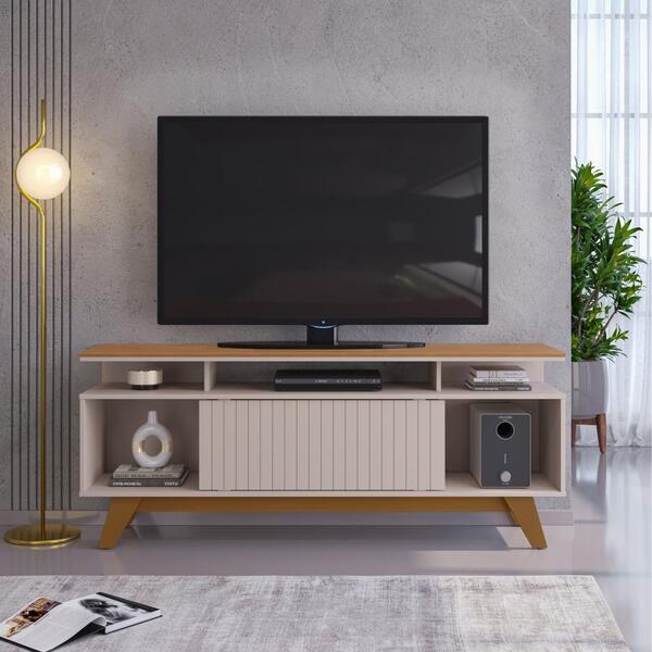 Rack Para Tvs 60 Polegadas Detroit Carvalho Nobre Griz