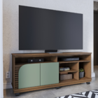 Rack Para Tvs 65" 2 Portas Nápoles Amendoa Hortelã