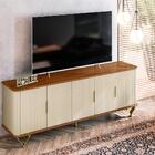 Rack Para Tvs 75 Polegadas Ripado Bran Cinamomo Off-white