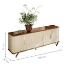 Rack Para Tvs 75 Polegadas Ripado Bran Palisandro Off-white