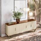 Rack Para Tvs 75 Polegadas Ripado Bran Palisandro Off-white