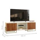 Rack Para Tvs 75 Polegadas Ripado Julieta Cinamomo Off-white