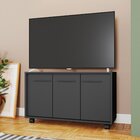 Rack Para Tvs Até 40 Polegadas 3 Portas 1 Prateleira Preto