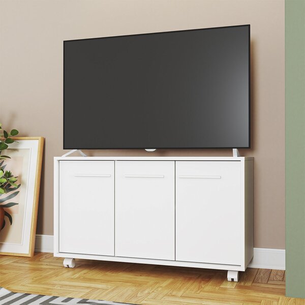 Rack Para Tvs Até 40 Polegadas Em Mdp 3 Portas 1 Prateleira B