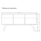 Rack Para Tvs Até 46 Polegadas Retrô 3 Portas Br113  Branco/m