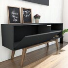 Rack Para Tvs Até 48 Polegadas Retrô 125cm Ra08  Preto