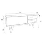 Rack Para Tvs Até 48 Polegadas Retrô 125cm Ra08  Preto
