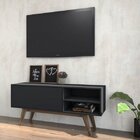 Rack Para Tvs Até 48 Polegadas Retrô 125cm Ra08  Preto