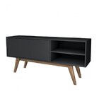 Rack Para Tvs Até 48 Polegadas Retrô 125cm Ra08  Preto