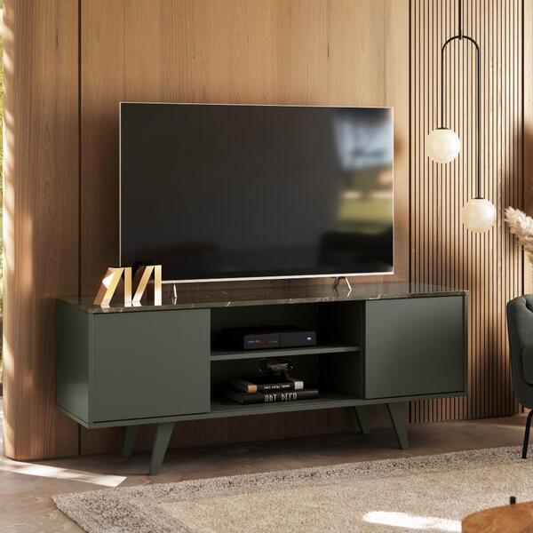 Rack Para Tvs Até 55 Polegadas Tibet Jade Oliva